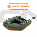 KOLIBRI - Надуваема моторна лодка с твърдо дъно KM-200 Book Deck Standard - зелена